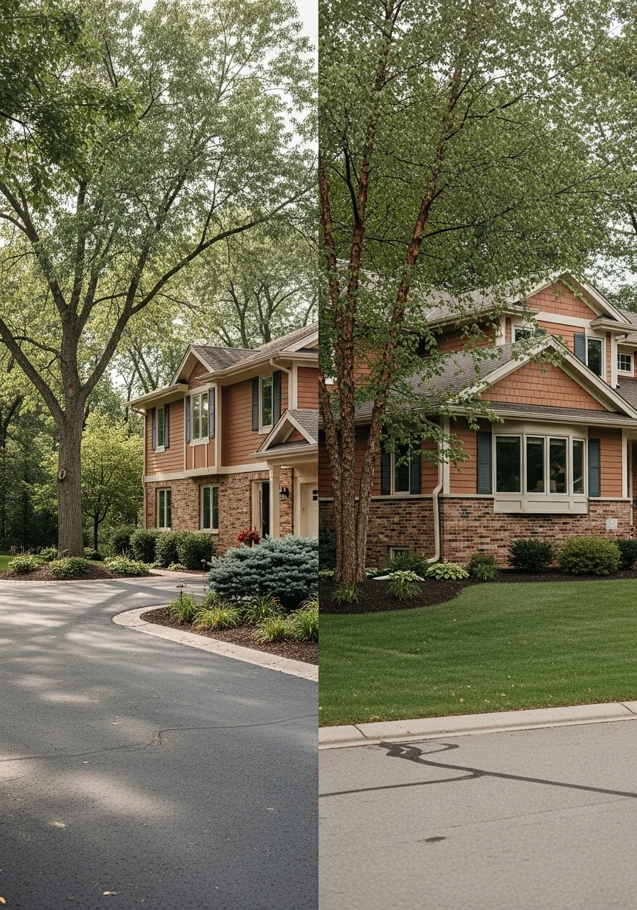 Hartland home exterior showing quality construction and community character.