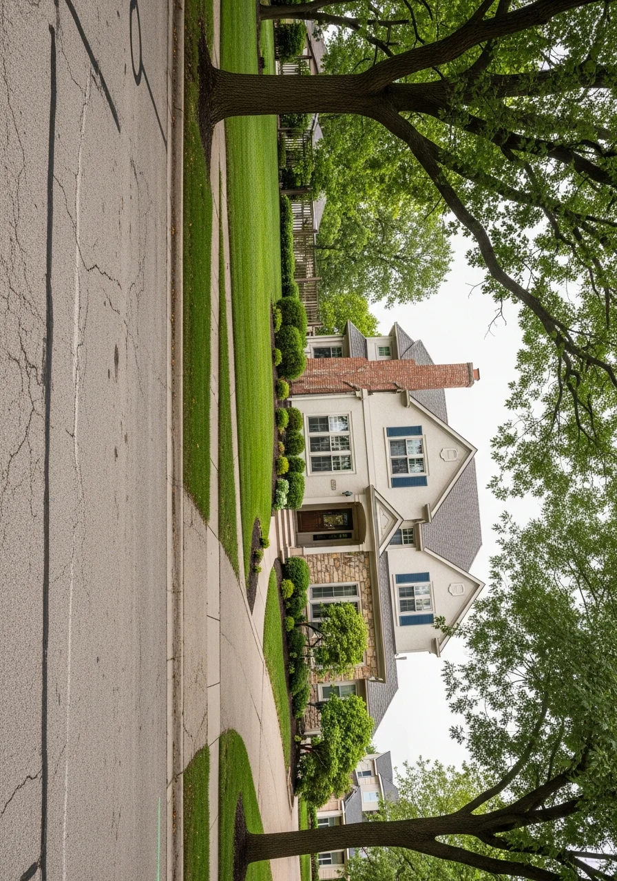 Residential home in Oconomowoc's established neighborhood with classic architectural details.